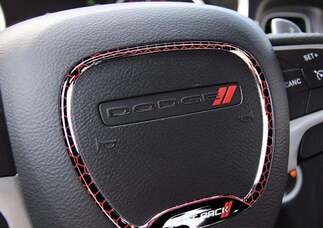 Steering Wheel Trim Ring Scat Pack emblem domed decal Challenger Charger Dodge Scatpack 1